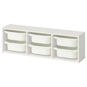 IKEA TROFAST, настенный шкаф, белый/белый, 99x21x30 см 995.754.90 фото