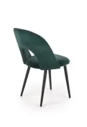 Кухонний стілець HALMAR K384 темно-зелений/чорний (1шт=4шт) фото thumb №4