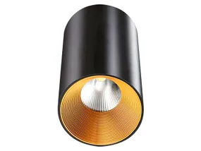 BRW Алюминиевый потолочный светильник Agate черно-золотой 068185 фото