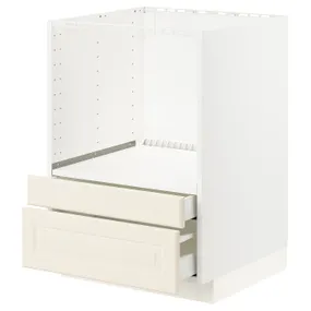 IKEA METOD МЕТОД / MAXIMERA МАКСІМЕРА, шафа для комб мікрохв печі / шухляди, білий / БУДБІН кремово-білий, 60x60 см 090.269.63 фото