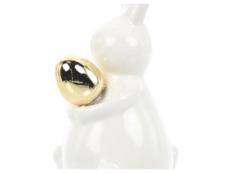 BRW Декоративна фігурка BRW Кролик з яйцем, 15 см, кераміка 092485 фото №4