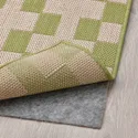 IKEA GÅNGSTIG ГОНГСТИГ, кухонная коврик, Плоское плетение зеленого / кремового цвета, 45x120 см 605.781.40 фото thumb №3