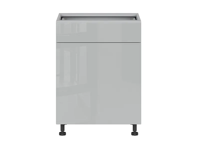 BRW Базовый шкаф Top Line для кухни 60 см правый с ящиком soft-close серый глянец, серый гранола/серый глянец TV_D1S_60/82_P/STB-SZG/SP фото №1