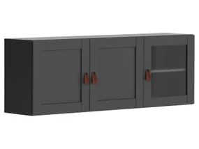 BRW Подвесной шкаф Modeo 150 см с 3 дверцами графит SFW/150/50/30_6-GF/GF фото