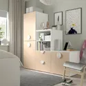 IKEA SMÅSTAD СМОСТАД / PLATSA ПЛАТСА, комбинация д / хранения, белый / берёзовый, 180x57x181 см 994.876.34 фото thumb №2