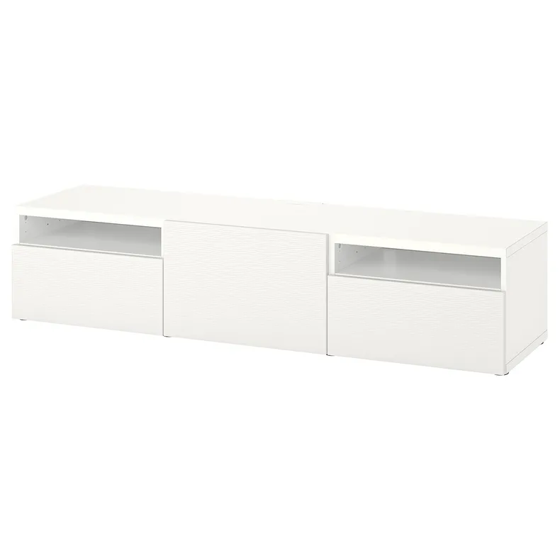 IKEA BESTÅ БЕСТО, тумба под ТВ с ящиками и дверцей, белый / Лаксвикен белый, 180x42x39 см 894.215.06 фото №1