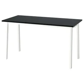 IKEA MITTZON МІТТЗОН, стіл для конференцій, окл попелястий фарбований чорний / білий, 140x68x75 см 795.330.00 фото