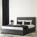 Кровать двуспальная бархатная MEBEL ELITE ANDRE Velvet, 160x200 см, серый фото thumb №5