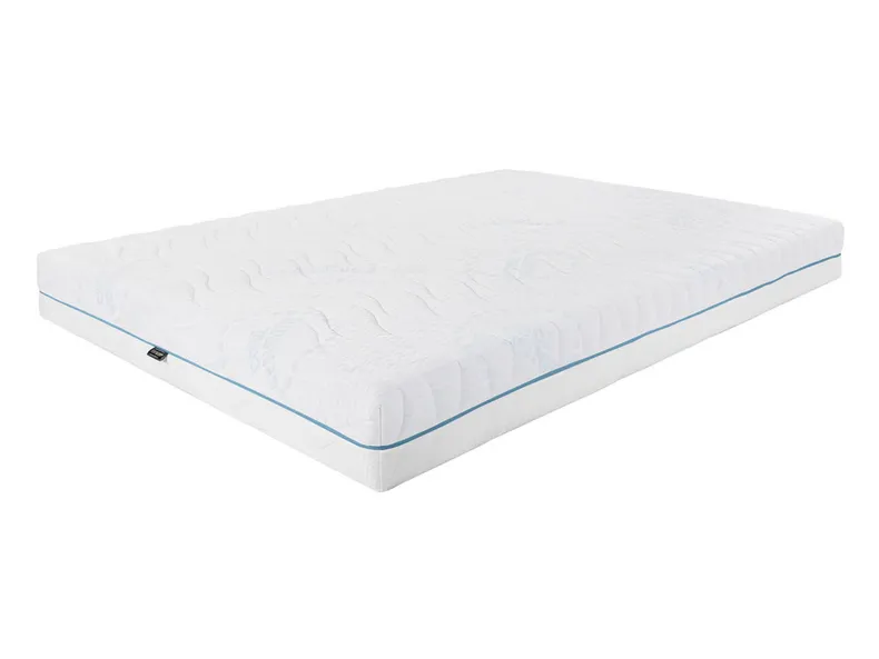 BRW Комплект: ліжко з підйомним механізмом та нішею для зберігання BRW ALAMEDA білий глянець/вестмінстерський дуб, 160х200 см + матрац MERIDA LOZ/160/B+MERIDA-BIP/DWM фото №4