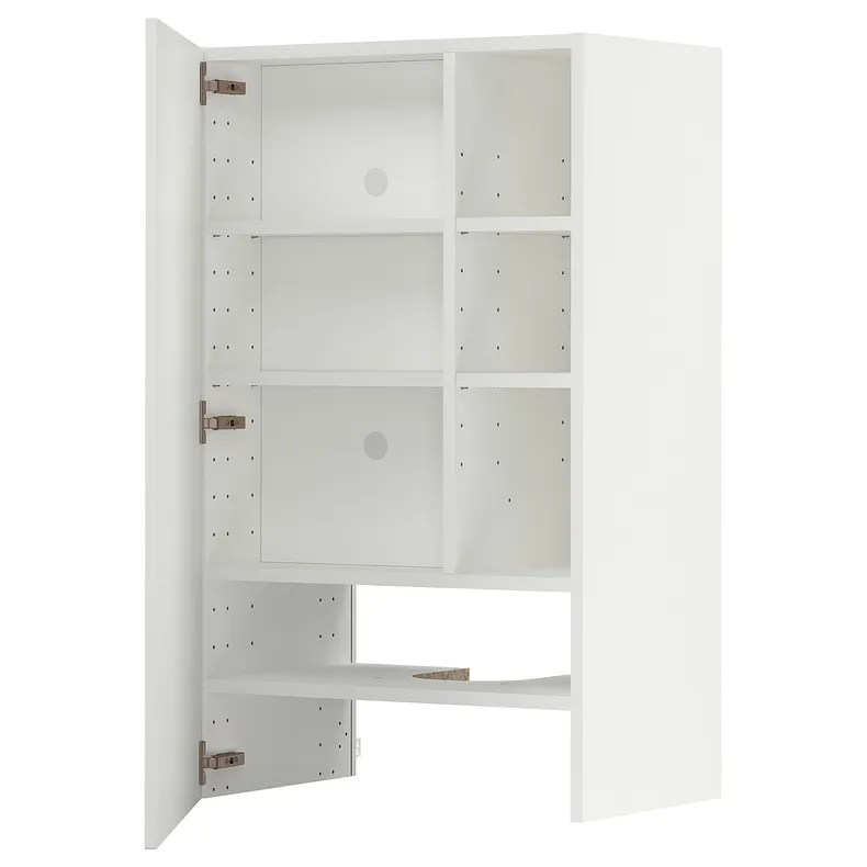 IKEA METOD МЕТОД, настінн шаф д / витяжки з полиц / дверц, білий / стенсундський білий, 60x100 см 195.042.27 фото №1