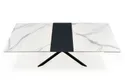 Кухонний стіл розкладний HALMAR DIESEL 160-200x90 см, стільниця - білий мармур / темно-сірий, ніжки - чорні фото thumb №11
