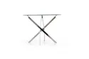 Кухонный стол HALMAR RAYMOND, 100x100 см столешница - прозрачная, ножки - хром фото thumb №7