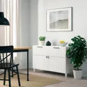 IKEA BESTÅ БЕСТО, комб для хран с дверц / ящ, белый / Суттервикен / Каббарп белый, 120x42x74 см 793.848.87 фото thumb №6