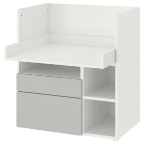 IKEA SMÅSTAD СМОСТАД, письмовий стіл, Біло-сірий з 2 шухлядами, 90x79x100 см 995.832.25 фото