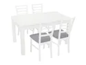 BRW Комплект: стол 140-180х80 см + 2 стула BRW BRYK 2, серый/белый STO/BRYK2_4MAR/POZ/2-BAL/TX098 фото thumb №1