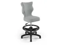 BRW Детский стул с подставкой для ног серый размер 4 OBR_PETIT_CZARNY_ROZM.4_WK+P_VELVET_03 фото thumb №1