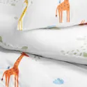 IKEA BERGFINK БЕРГФІНК, компл пост білизни з сумкою 3 предм, зелений жираф, 150x200/50x60 см 005.775.96 фото thumb №5