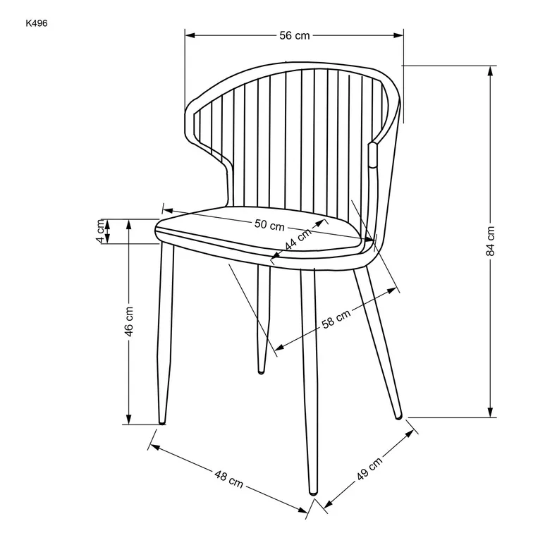 Кухонний стілець HALMAR K496 темно-бежевий фото №11
