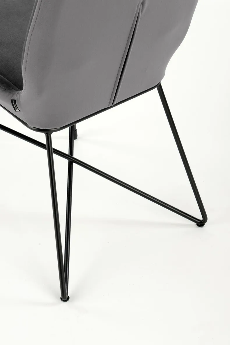 Кухонний стілець HALMAR K454 чорний, сірий фото №3