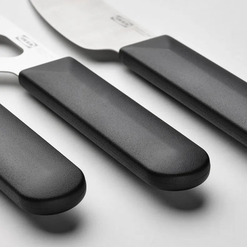 IKEA SKÄRLÅNGA СКЭРЛОНГА, нож для сыра, 3 шт., нержавеющая сталь / черный 105.406.11 фото №4