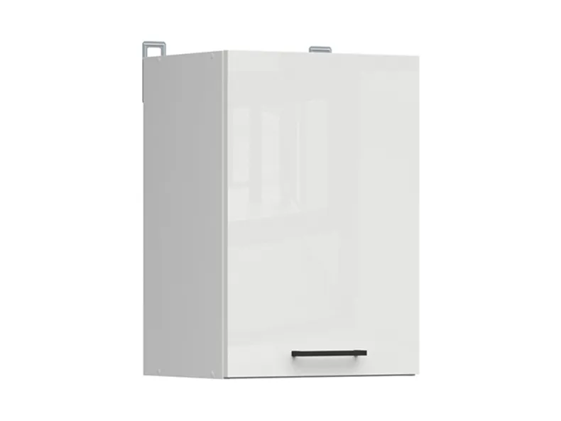 BRW Верхний шкаф для кухни Junona Line 50 см левый/правый мел глянец, белый/мелкозернистый белый глянец G1D/50/57_LP-BI/KRP фото №2