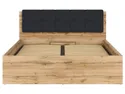 BRW Кровать Tetrix 160x200 с рамой и ящиком для хранения дуб wotan, дуб вотана LOZ/160/B-DWO фото thumb №15