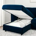 IKEA VIMLE ВІМЛЕ, 3-місний диван-ліжко, з шезлонгом/Djuparp темно-зелено-синій 195.372.75 фото thumb №4