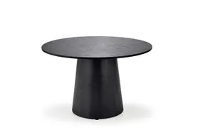 Круглий стіл HALMAR GINTER 120x120 см, чорний фото