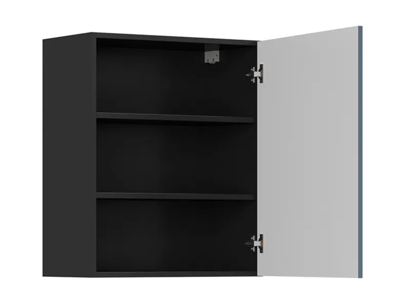 BRW Верхний кухонный шкаф Верди 60 см правый мистик матовый, черный/матовый FL_G_60/72_P-CA/MIM фото №3