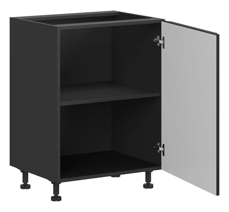 BRW Кухонна шафа L6 підставна L6 60 см права чорна матова, чорний/чорний матовий FM_D_60/82_P-CA/CAM фото №3
