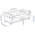 IKEA VISKAFORS ВИСКАФОРС, 3-местный диван, Lejde / серая / зеленая береза 294.433.37 фото thumb №8