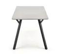 Стол кухонный HALMAR BALROG 140x80 см, каркас - черный, столешница - светло-серая фото thumb №11