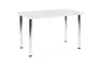 Кухонний стіл HALMAR MODEX 120x68 см колір стільниці - білий, ніжки - хром фото