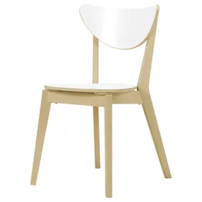 IKEA NORDMYRA НОРДМЮРА, стілець, білий / береза 205.818.80 фото