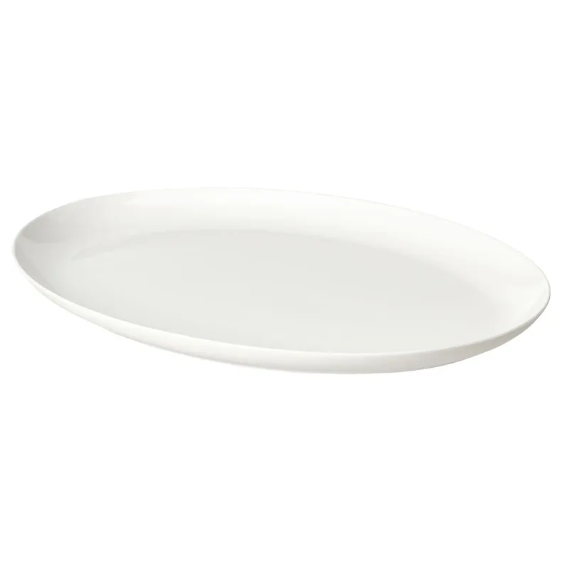 IKEA FRÖJDEFULL ФЬЁДЕФУЛЛ, тарелка, белый, 34x26 см 505.197.40 фото №1