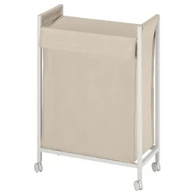 IKEA ENHET ЭНХЕТ, корзина для белья на колесиках, белый, 80 l 105.161.02 фото