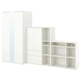 IKEA VIHALS ВІХАЛЬС, гардероб, комбінація, білий, 305x57x200 см 494.421.91 фото