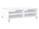BRW Стіл Poole 110 см зі скляною стільницею білий, білий BI фото thumb №1