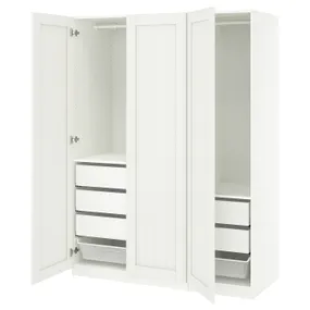 IKEA PAX ПАКС / GULLABERG ГУЛЛАБЕРГ, гардероб, комбинация, белый/белый, 150x60x201 см 395.635.22 фото