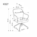 Кухонный стул HALMAR K527 коричневый/бежевый фото thumb №3