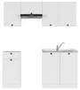 BRW Кухонный гарнитур Junona Line 170 см с белой техникой, белый/белый JUNONA_AGD_WER_2/170_BBL-BI/BI фото