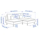 IKEA SÖDERHAMN СЕДЕРХАМН, 2-місний диван із кушеткою, Горбистий бежевий 595.807.47 фото thumb №2