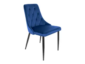 BRW Стілець м'який оксамитовий BRW ALVAR Velvet: темно-синій DUBLIN_DARK_BLUE_49 фото