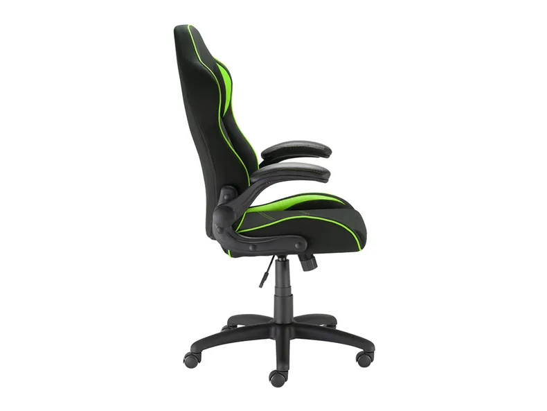 BRW Hacker, Игровое кресло черно-зеленого цвета, зелёный/черный OBR-HACKER-CZARNO_ZIELONY фото №4