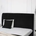 Кровать двуспальная бархатная MEBEL ELITE MARCELO Velvet, 160x200 см, черный фото thumb №4