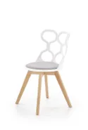 Кухонный стул HALMAR K308 белый/серый фото thumb №1