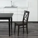 IKEA INGOLF ІНГОЛЬФ, стілець, коричнево-чорний 602.178.22 фото thumb №6