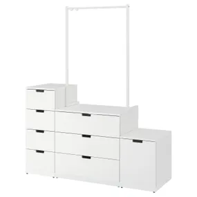 IKEA NORDLI НОРДЛИ, комод с 8 ящиками, белый, 160x192 см 792.953.77 фото