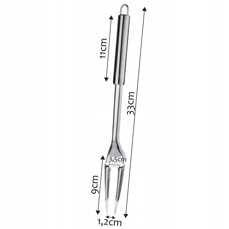 BRW Виделка для м'яса гриль з нержавіючої сталі 33 см 072019 фото №5
