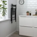 IKEA HAUGA ХАУГА / FRÖSVI ФРЕСВІ, стіл і 2 складані стільці, сірий/чорний, 55x82x109/74 см 595.749.06 фото thumb №3